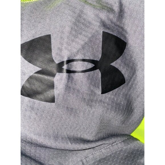 UNDER ARMOUR 2015 MEN'S COMBINE GRAY/YELLOW HALF ZIP MOCK NECK LS PULLOVER SZ 2X - Picture 7 of 8